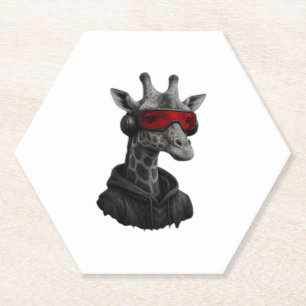 Abstract red and black giraffe Classic T-Shirt Paper Coaster