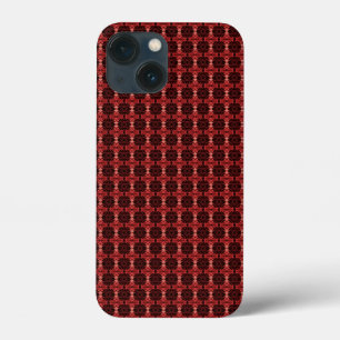 Abstract red and black pattern iPhone 13 mini case