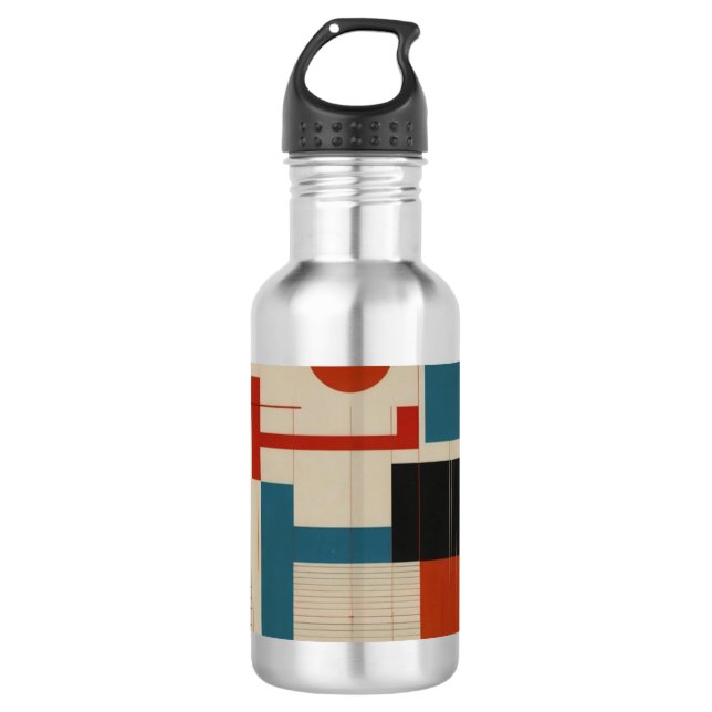Abstract Red and Blue Art 532 Ml Water Bottle (Front)