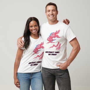 Abstract Red and Blue Energy Flow T-Shirt