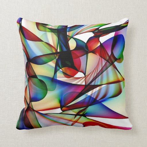 Image of Abstract red and blue Pillow Design
