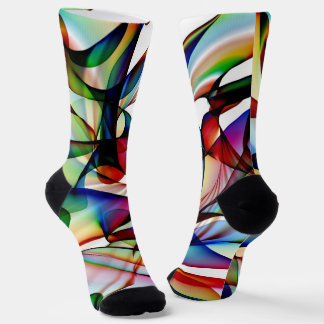 Abstract red and blue sock Design