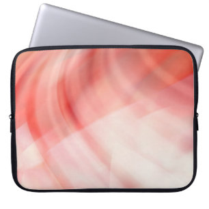 abstract red and pink background with white rings laptop sleeve
