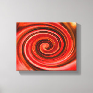 Abstract Red And Yellow Swirls Canvas Print