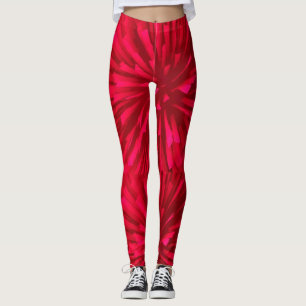 ABSTRACT RED ASTRAL IMAGE LEGGINGS