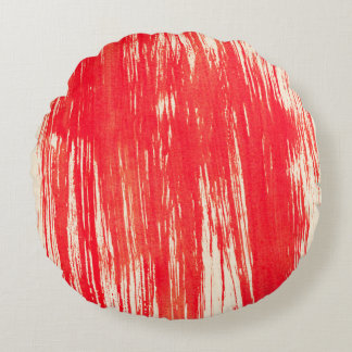 Abstract red background from watercolor round cushion