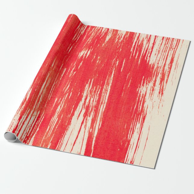 Abstract red background from watercolor wrapping paper (Unrolled)