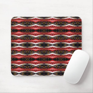 Abstract Red Black White Mouse Pad! Mat