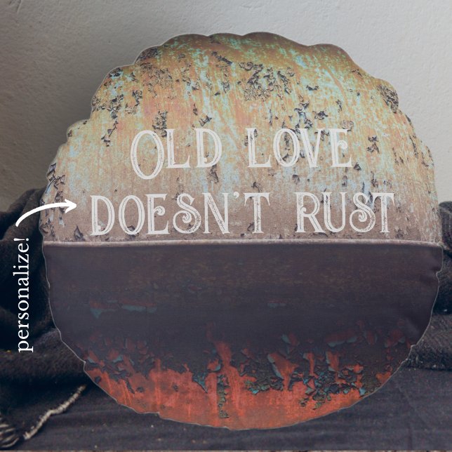 Abstract red brown rusty round cushion (Creator Uploaded)