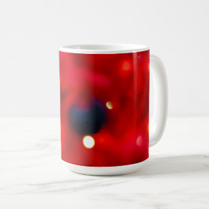 Abstract Red Christmas Bokeh Background Coffee Mug