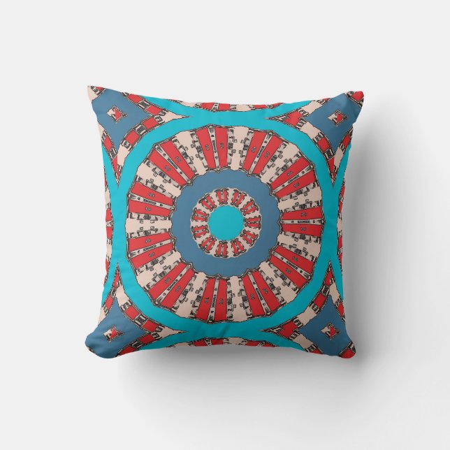 Abstract Red Door Cushion (Front)