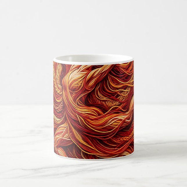 Abstract Red Fire Dancer Coffee Mug (Center)
