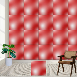 Abstract Red Gradient Ceramic Tile
