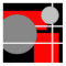 Abstract Red Grey Black White