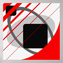 Abstract Red Grey Off-White Black AP0002