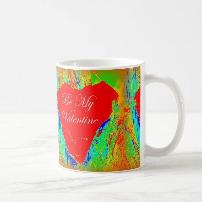 abstract red heart coffee mug (Right)
