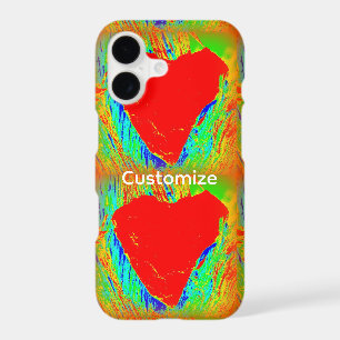 abstract red hearts iphone case
