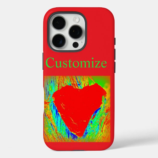 abstract red hearts iphone case (Back)