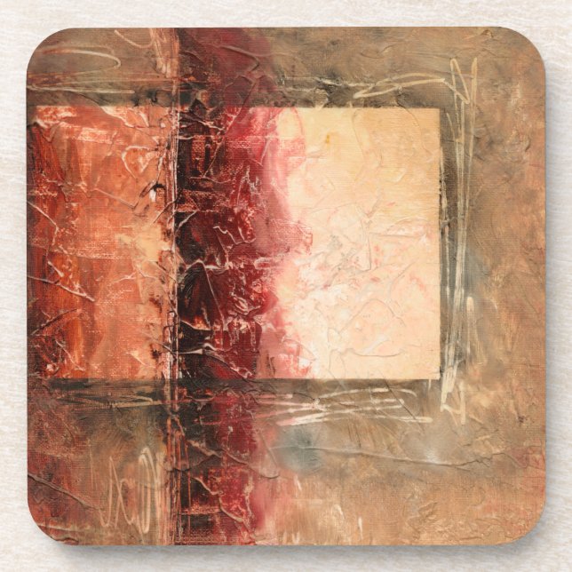 Abstract Red Landscape Coaster (Front)