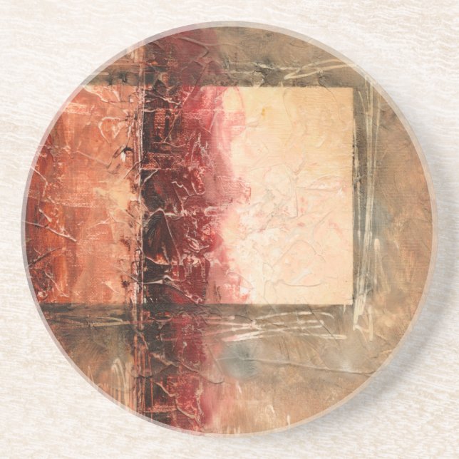 Abstract Red Landscape Coaster (Front)