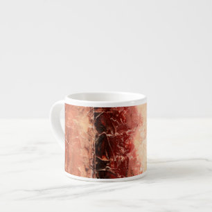 Abstract Red Landscape Espresso Cup