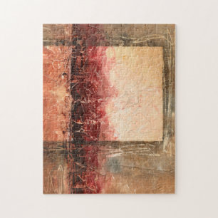 Abstract Red Landscape Jigsaw Puzzle