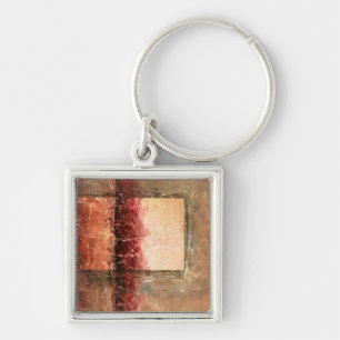 Abstract Red Landscape Key Ring