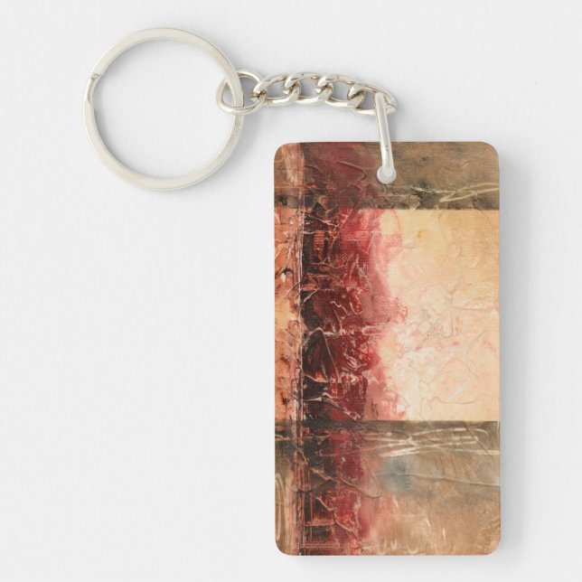 Abstract Red Landscape Key Ring (Front)