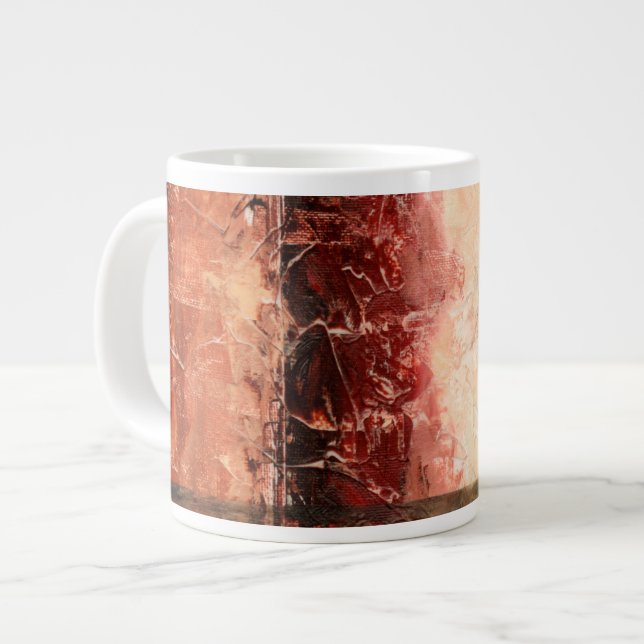 Abstract Red Landscape Large Coffee Mug (Front Left)