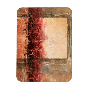 Abstract Red Landscape Magnet
