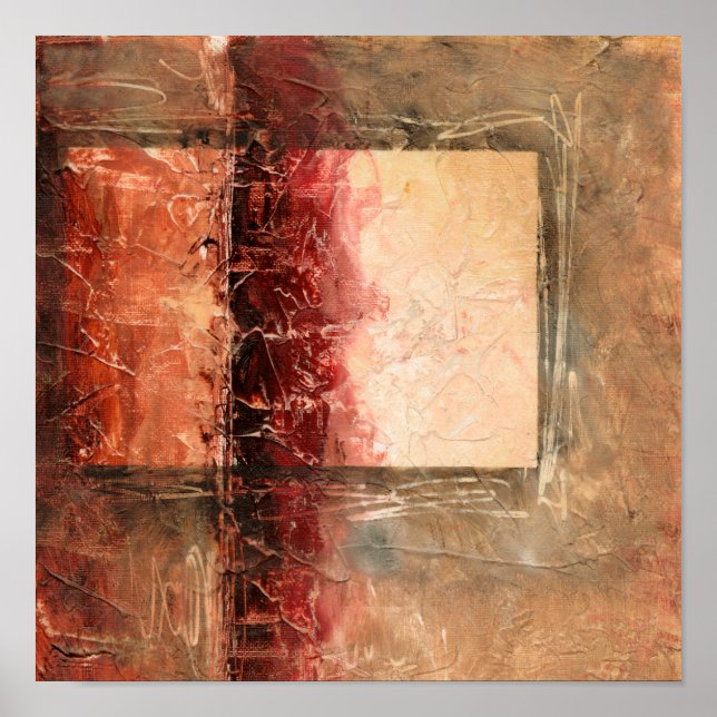 Abstract Red Landscape Poster (Front)