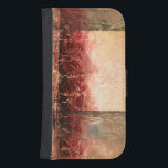Abstract Red Landscape Samsung S4 Wallet Case<br><div class="desc">Ethan Harper painted this stunning abstract red landscape. A rectangular inset creates a lighter portion of the piece. A very sanguine piece,  order your copy today!</div>