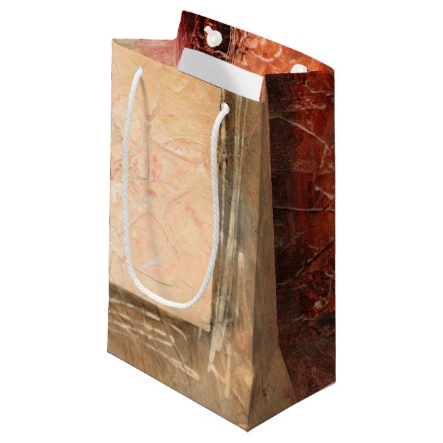 Abstract Red Landscape Small Gift Bag (Front Angled)