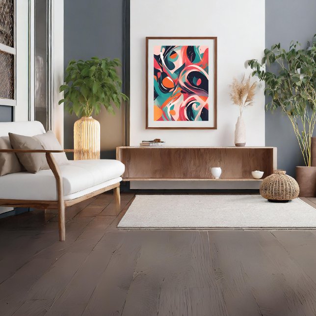 Abstract Red Modern Art Poster (Abstract Red Modern Art Poster)