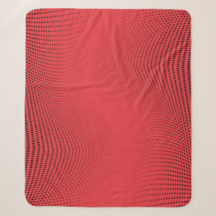 Abstract red monochrome halftone pattern. Soft cur Sherpa Blanket