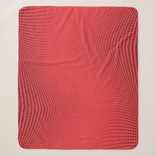 Abstract red monochrome halftone pattern. Soft cur Sherpa Blanket (Front)