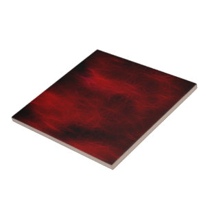 Abstract Red Neon Lights Ceramic Tile
