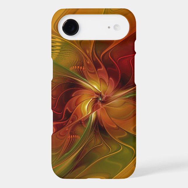 Abstract Red Orange Brown Green Fractal Art Flower Case-Mate Samsung Galaxy Case (Back)