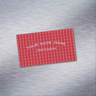 abstract red pattern Magnetic business card