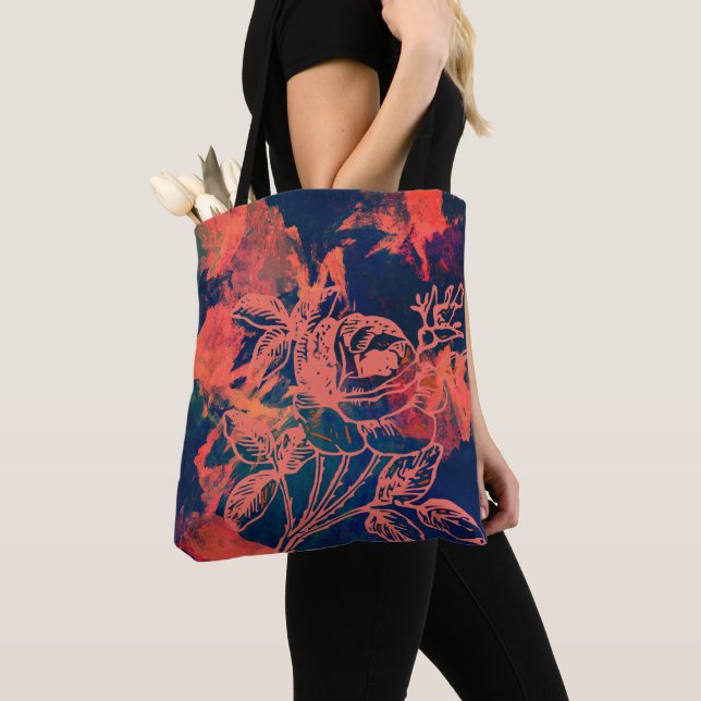  Abstract Red Rose Art Tote Bag (Close Up)