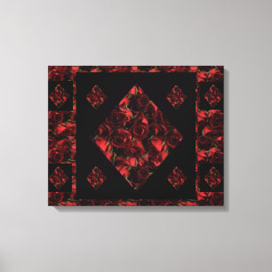 Abstract Red Rose Canvas Print 20 X 16