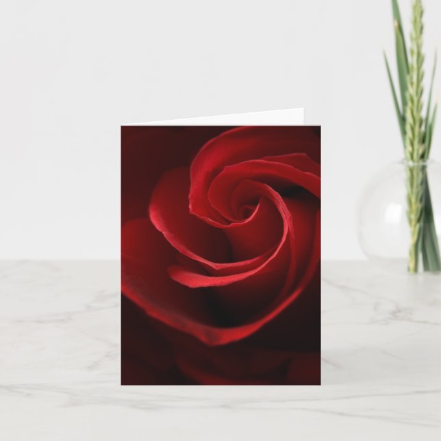 Abstract Red Rose Note Cards (Front)