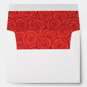 Abstract Red Roses Background Envelopes