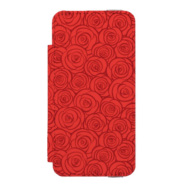Abstract Red Roses Background Incipio iPhone Wallet Case (Folio Front)