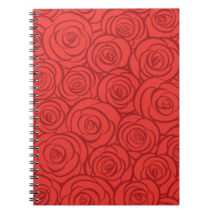 Abstract Red Roses Background Notebook