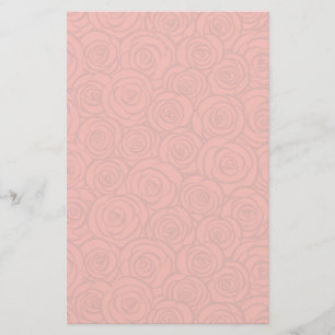Abstract Red Roses Background Stationery
