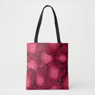 Abstract red roses poppy flowers floral romantic V Tote Bag