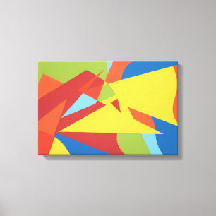 Abstract Red Toucan Canvas Print
