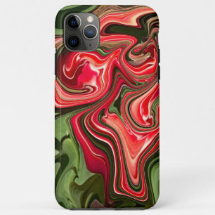 Abstract Red Tulip Floral Design iPhone 11 Pro Max Case