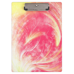 Abstract Red Yellow Dandelions & fireflies Clipboard